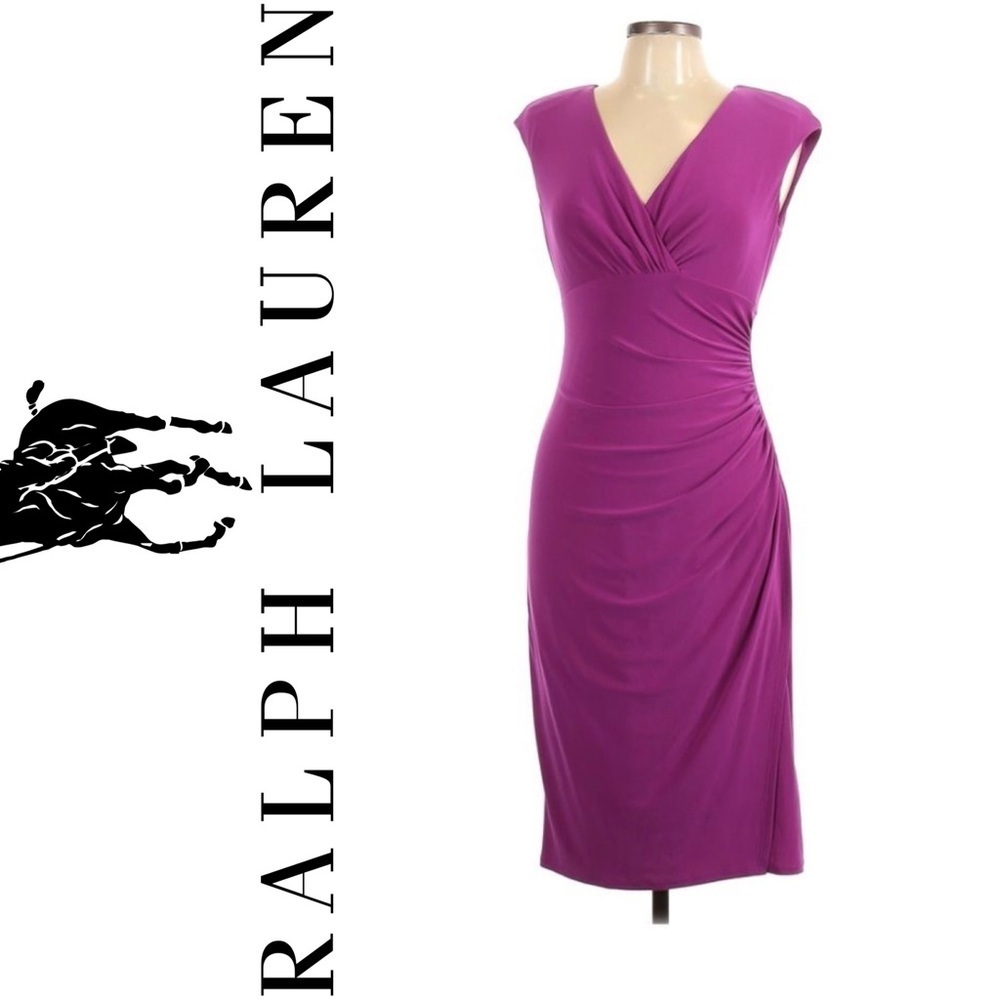 Ralph Lauren Purple sheath cocktail stress size 22W (plus sized) stretchy